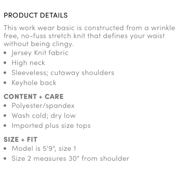 Torrid Studio Knit High Neck Tank. Pre-Owned. - Picture 7 of 7